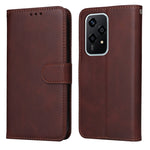 Custodia per telefono in pelle a conchiglia con struttura in vitello classico, For Honor 200 Pro, For Honor 200 Lite Global, For Honor Magic6 Pro, For Honor X8b