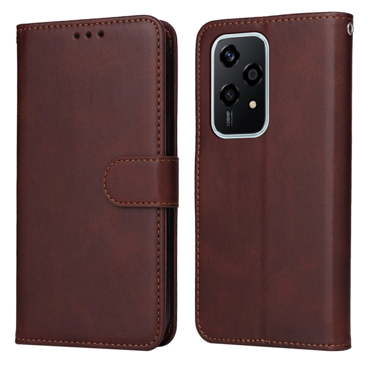 Custodia per telefono in pelle a conchiglia con struttura in vitello classico, For Honor 200 Pro, For Honor 200 Lite Global, For Honor Magic6 Pro, For Honor X8b