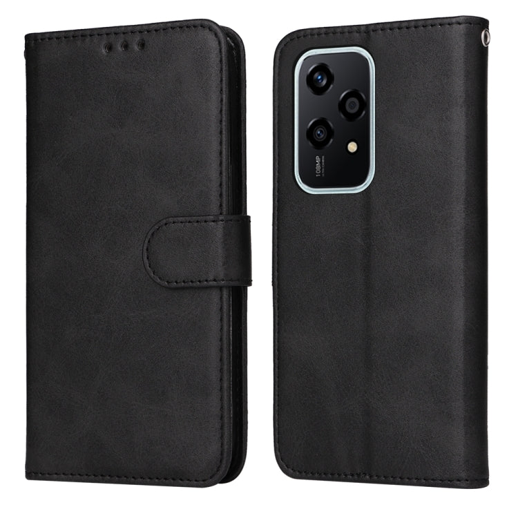 Custodia per telefono in pelle a conchiglia con struttura in vitello classico, For Honor 200 Pro, For Honor 200 Lite Global, For Honor Magic6 Pro, For Honor X8b