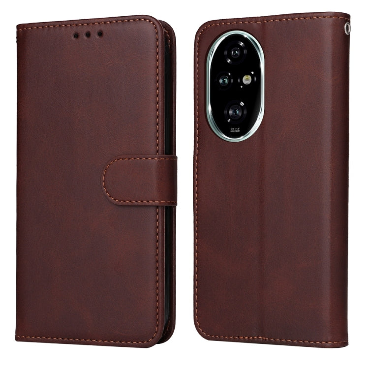 Custodia per telefono in pelle a conchiglia con struttura in vitello classico, For Honor 200 Pro, For Honor 200 Lite Global, For Honor Magic6 Pro, For Honor X8b