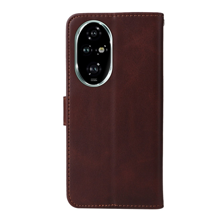 Custodia per telefono in pelle a conchiglia con struttura in vitello classico, For Honor 200 Pro, For Honor 200 Lite Global, For Honor Magic6 Pro, For Honor X8b