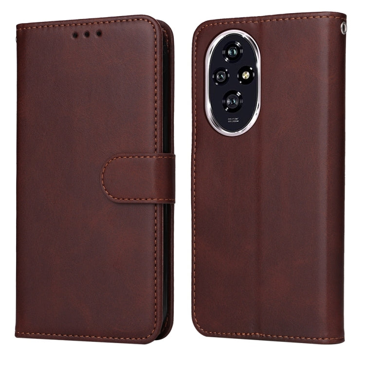 Custodia per telefono in pelle a conchiglia con struttura in vitello classico, For Honor Magic7, For Honor X60i, For Honor Play 60 Plus, For Honor 200