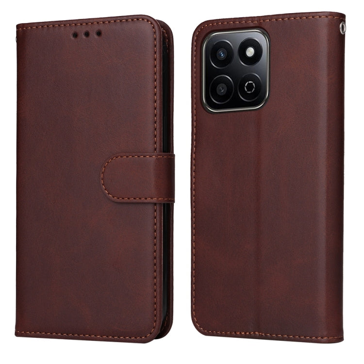 Custodia per telefono in pelle a conchiglia con struttura in vitello classico, For Honor Magic7, For Honor X60i, For Honor Play 60 Plus, For Honor 200