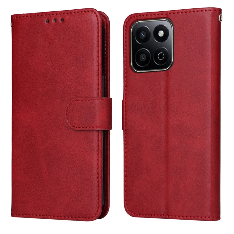 Custodia per telefono in pelle a conchiglia con struttura in vitello classico, For Honor Magic7, For Honor X60i, For Honor Play 60 Plus, For Honor 200