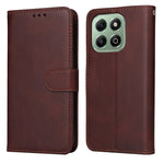 Custodia per telefono in pelle a conchiglia con struttura in vitello classico, For Honor X5c Plus, For Honor X70 5G, For Honor X6b 4G / X6c 4G / X5b / X5b Plus, For Honor Play 60