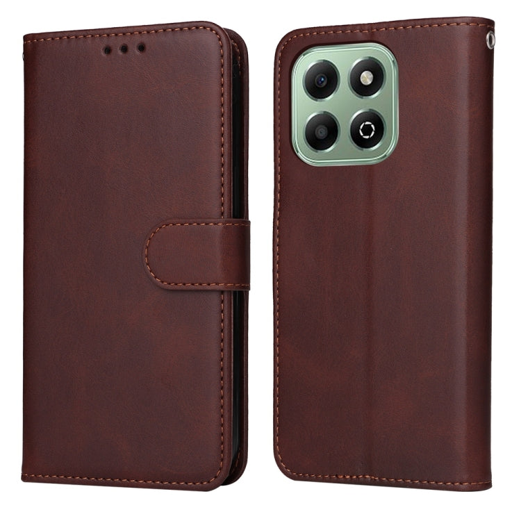 Custodia per telefono in pelle a conchiglia con struttura in vitello classico, For Honor X5c Plus, For Honor X70 5G, For Honor X6b 4G / X6c 4G / X5b / X5b Plus, For Honor Play 60