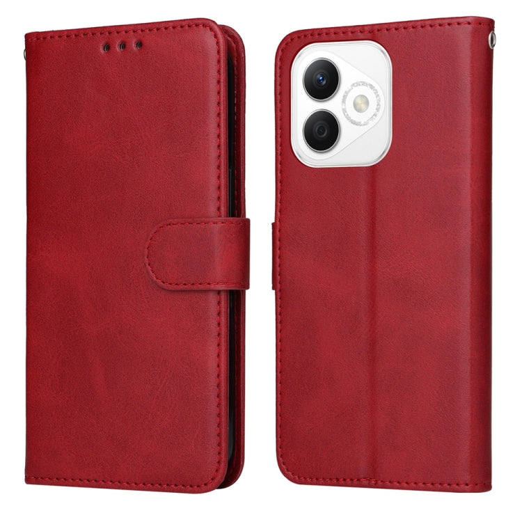 Custodia per telefono in pelle a conchiglia con struttura in vitello classico, For Honor Magic7, For Honor X60i, For Honor Play 60 Plus, For Honor 200