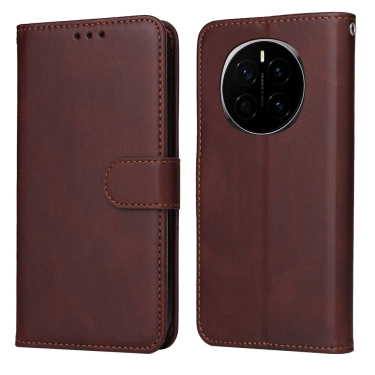 Custodia per telefono in pelle a conchiglia con struttura in vitello classico, For Honor Magic7, For Honor X60i, For Honor Play 60 Plus, For Honor 200