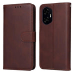 Custodia per telefono in pelle a conchiglia con struttura in vitello classico, For Honor 300 Pro, For Honor 300, For Honor X9c / Magic7 Lite, For Honor Magic7 Pro