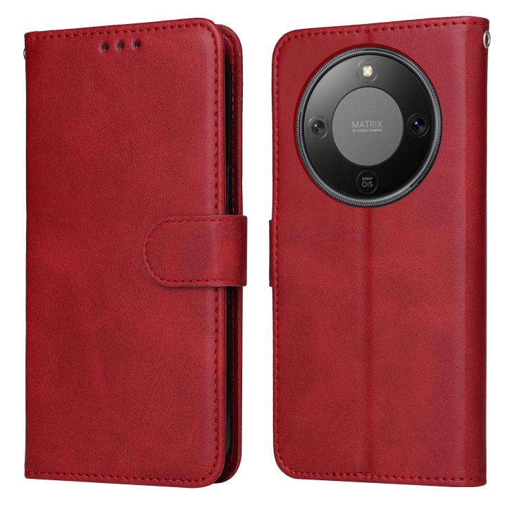 Custodia per telefono in pelle a conchiglia con struttura in vitello classico, For Honor X5c Plus, For Honor X70 5G, For Honor X6b 4G / X6c 4G / X5b / X5b Plus, For Honor Play 60
