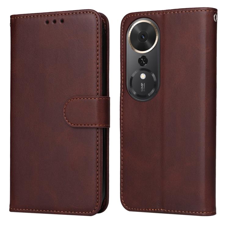 Custodia per telefono in pelle a conchiglia con struttura in vitello classico, For Honor Magic8, For Honor 400 Smart 5G / X7d 4G / Play 10T 5G, For Honor Play10 4G, For Honor Play 70 Plus