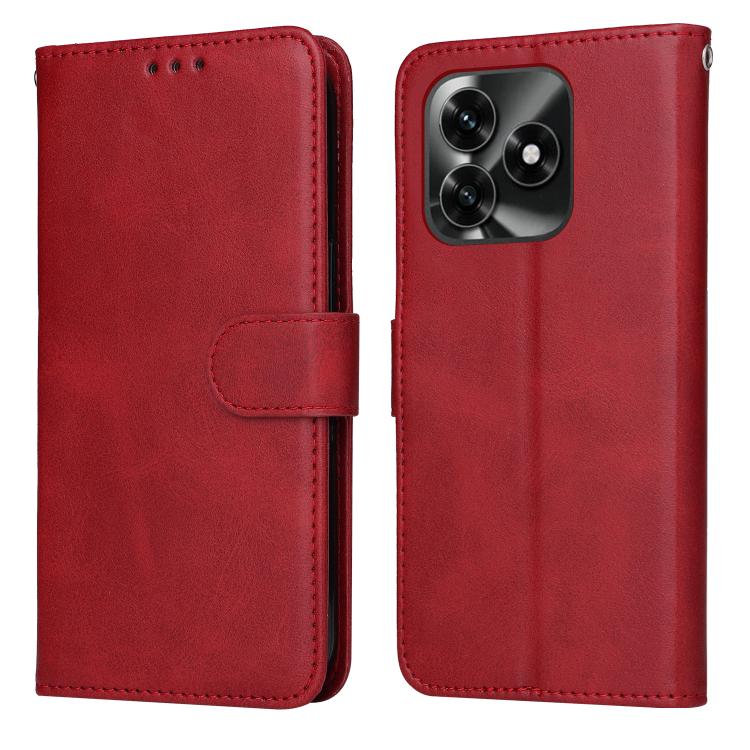 Custodia per telefono in pelle a conchiglia con struttura in vitello classico, For Honor X5c Plus, For Honor X70 5G, For Honor X6b 4G / X6c 4G / X5b / X5b Plus, For Honor Play 60
