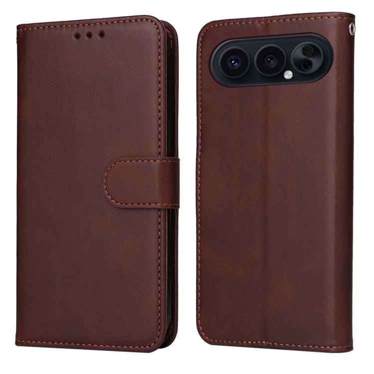 Custodia per telefono in pelle a conchiglia con struttura in vitello classico, For Honor X6d 5G / Play 60A 5G, For Honor X8d 4G, For Honor 500 / 500 Pro Global 155.8mm, For Honor Magic8 Pro