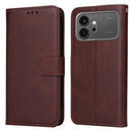 Custodia per telefono in pelle a conchiglia con struttura in vitello classico, For Honor 600 Smart 5G, For Honor Play 80 Plus 5G, For Honor 600 Global / 600 Pro Global, For Honor 600 Lite Global