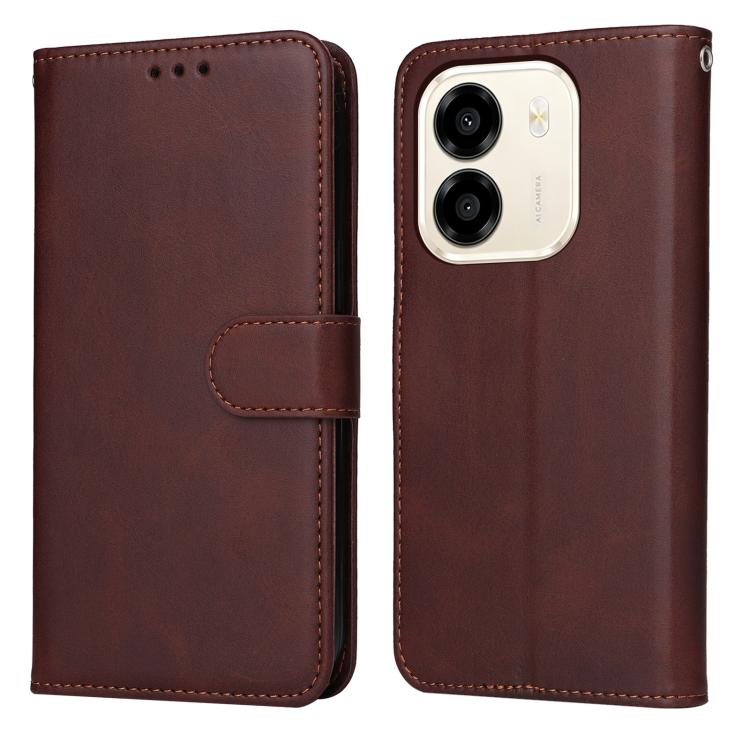 Custodia in pelle a conchiglia con struttura in vitello per Honor 600 Smart 5G