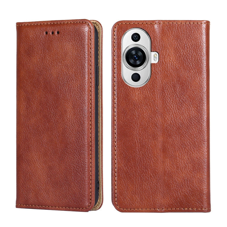 Custodia per telefono in pelle magnetica tinta unita lucida olio, For Huawei nova 11 4G, For Huawei Enjoy 60X, For Huawei Enjoy 60 Pro / nova 11i, For Huawei nova 11 Pro 4G / 11 Ultra 4G