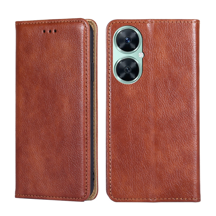 Custodia per telefono in pelle magnetica tinta unita lucida olio, For Huawei nova 11 4G, For Huawei Enjoy 60X, For Huawei Enjoy 60 Pro / nova 11i, For Huawei nova 11 Pro 4G / 11 Ultra 4G