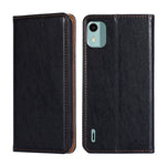 Custodia per telefono in pelle magnetica tinta unita lucida olio, For Nokia C12, For Nokia G42 5G, For Nokia C22, For Nokia C32