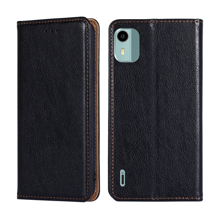 Custodia per telefono in pelle magnetica tinta unita lucida olio, For Nokia C12, For Nokia G42 5G, For Nokia C22, For Nokia C32