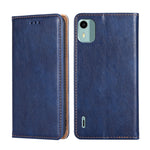 Custodia per telefono in pelle magnetica tinta unita lucida olio, For Nokia C12, For Nokia G42 5G, For Nokia C22, For Nokia C32