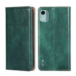 Custodia per telefono in pelle magnetica tinta unita lucida olio, For Nokia C12, For Nokia G42 5G, For Nokia C22, For Nokia C32