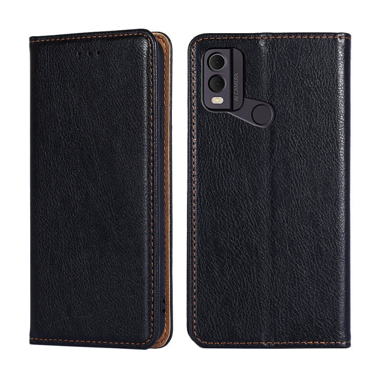 Custodia per telefono in pelle magnetica tinta unita lucida olio, For Nokia C12, For Nokia G42 5G, For Nokia C22, For Nokia C32