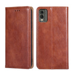 Custodia per telefono in pelle magnetica tinta unita lucida olio, For Nokia C12, For Nokia G42 5G, For Nokia C22, For Nokia C32