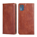 Custodia per telefono in pelle magnetica tinta unita lucida olio, For Nokia G11 Plus, For Nokia C300 4G US, For Nokia C110 4G, For Nokia C02 TA-1522