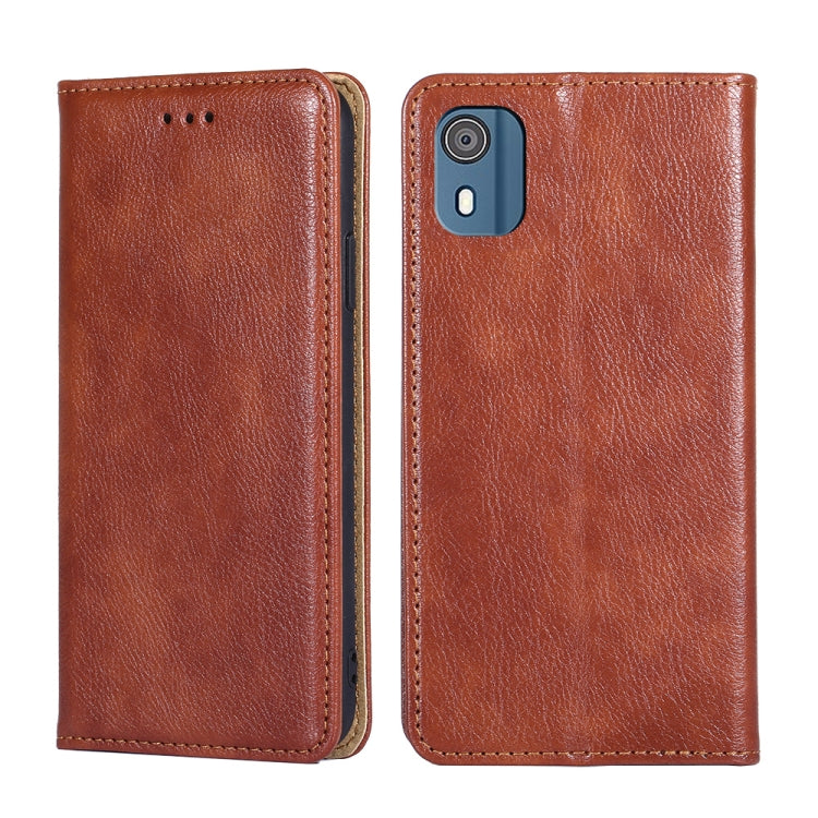 Custodia per telefono in pelle magnetica tinta unita lucida olio, For Nokia G11 Plus, For Nokia C300 4G US, For Nokia C110 4G, For Nokia C02 TA-1522