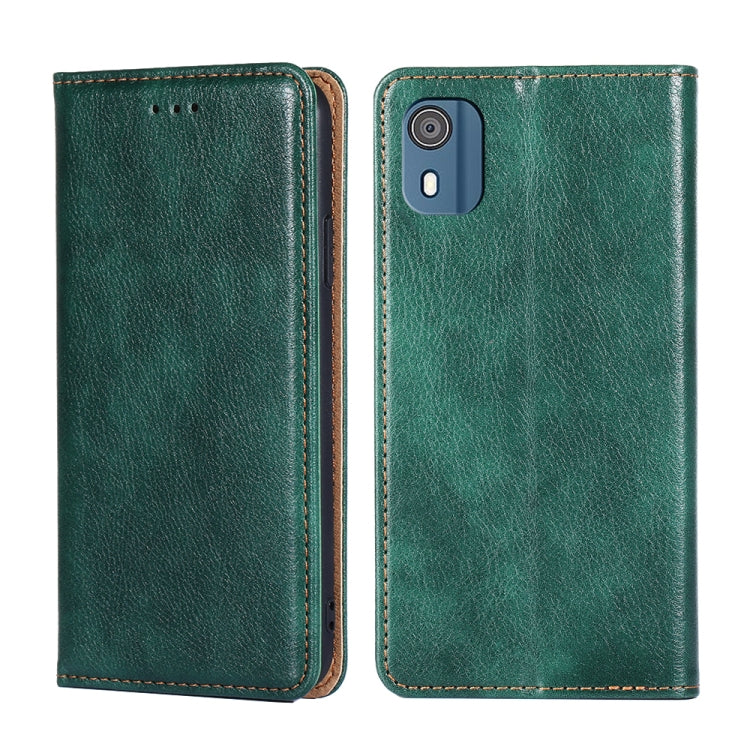 Custodia per telefono in pelle magnetica tinta unita lucida olio, For Nokia G11 Plus, For Nokia C300 4G US, For Nokia C110 4G, For Nokia C02 TA-1522