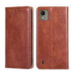 Custodia per telefono in pelle magnetica tinta unita lucida olio, For Nokia G11 Plus, For Nokia C300 4G US, For Nokia C110 4G, For Nokia C02 TA-1522