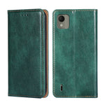 Custodia per telefono in pelle magnetica tinta unita lucida olio, For Nokia G11 Plus, For Nokia C300 4G US, For Nokia C110 4G, For Nokia C02 TA-1522