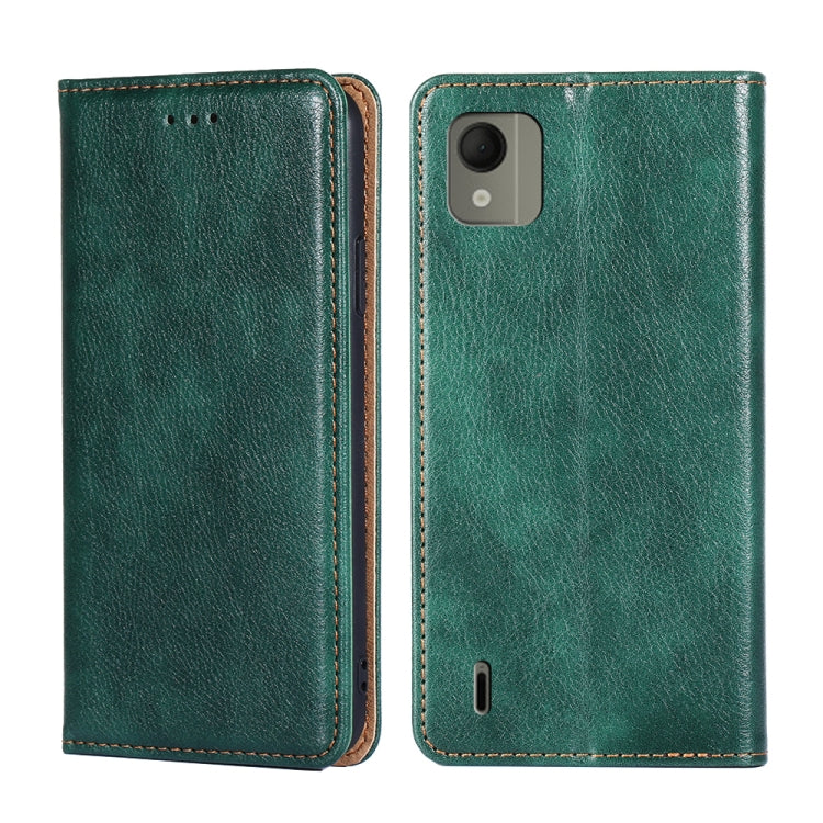 Custodia per telefono in pelle magnetica tinta unita lucida olio, For Nokia G11 Plus, For Nokia C300 4G US, For Nokia C110 4G, For Nokia C02 TA-1522