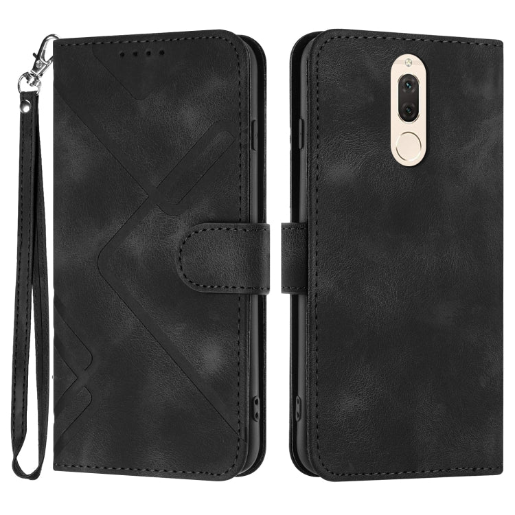 Custodia per cellulare in pelle con motivo a linea, For Huawei P20 Pro, For Huawei P20 lite, For Huawei P smart 2018/Enjoy 7S, For Huawei Mate 10 Lite/Maimang 6