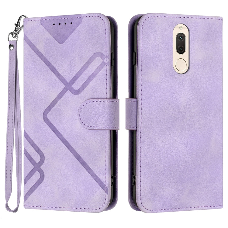 Custodia per cellulare in pelle con motivo a linea, For Huawei P20 Pro, For Huawei P20 lite, For Huawei P smart 2018/Enjoy 7S, For Huawei Mate 10 Lite/Maimang 6