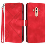 Custodia per cellulare in pelle con motivo a linea, For Huawei Mate 10 Pro, For Huawei P10 Lite