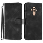 Custodia per cellulare in pelle con motivo a linea, For Huawei Mate 10 Pro, For Huawei P10 Lite