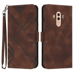Custodia per cellulare in pelle con motivo a linea, For Huawei Mate 10 Pro, For Huawei P10 Lite