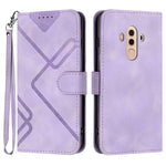 Custodia per cellulare in pelle con motivo a linea, For Huawei Mate 10 Pro, For Huawei P10 Lite