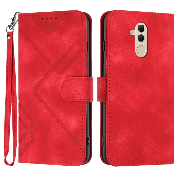 Custodia per cellulare in pelle con motivo a linea, For Huawei P30 Pro, For Huawei P smart 2019/nova lite 3, For Huawei Mate 20 Pro, For Huawei Mate 20 lite/Maimang 7