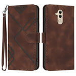 Custodia per cellulare in pelle con motivo a linea, For Huawei P30 Pro, For Huawei P smart 2019/nova lite 3, For Huawei Mate 20 Pro, For Huawei Mate 20 lite/Maimang 7