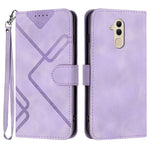 Custodia per cellulare in pelle con motivo a linea, For Huawei P30 Pro, For Huawei P smart 2019/nova lite 3, For Huawei Mate 20 Pro, For Huawei Mate 20 lite/Maimang 7