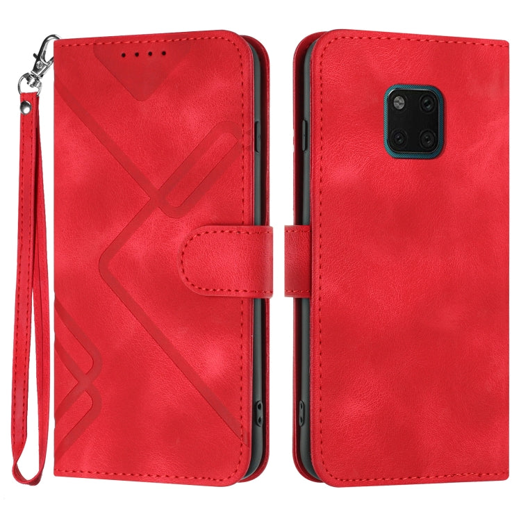 Custodia per cellulare in pelle con motivo a linea, For Huawei P30 Pro, For Huawei P smart 2019/nova lite 3, For Huawei Mate 20 Pro, For Huawei Mate 20 lite/Maimang 7
