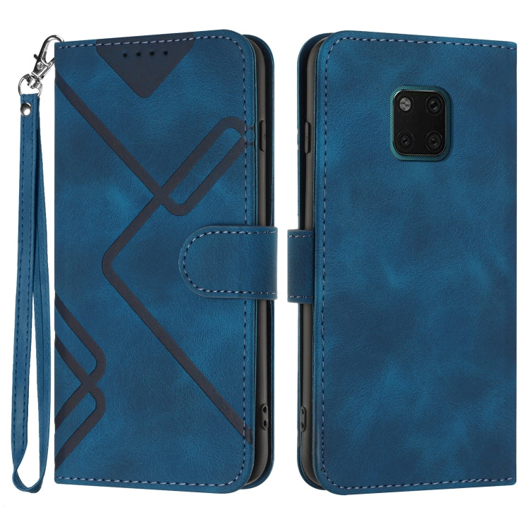 Custodia per cellulare in pelle con motivo a linea, For Huawei P30 Pro, For Huawei P smart 2019/nova lite 3, For Huawei Mate 20 Pro, For Huawei Mate 20 lite/Maimang 7