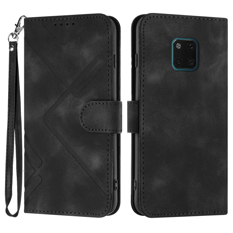 Custodia per cellulare in pelle con motivo a linea, For Huawei P30 Pro, For Huawei P smart 2019/nova lite 3, For Huawei Mate 20 Pro, For Huawei Mate 20 lite/Maimang 7