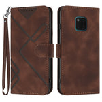 Custodia per cellulare in pelle con motivo a linea, For Huawei P30 Pro, For Huawei P smart 2019/nova lite 3, For Huawei Mate 20 Pro, For Huawei Mate 20 lite/Maimang 7