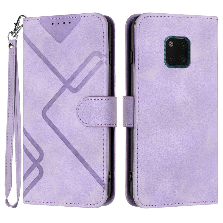 Custodia per cellulare in pelle con motivo a linea, For Huawei P30 Pro, For Huawei P smart 2019/nova lite 3, For Huawei Mate 20 Pro, For Huawei Mate 20 lite/Maimang 7