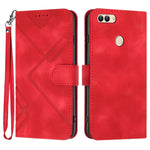 Custodia per cellulare in pelle con motivo a linea, For Huawei P20 Pro, For Huawei P20 lite, For Huawei P smart 2018/Enjoy 7S, For Huawei Mate 10 Lite/Maimang 6