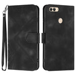 Custodia per cellulare in pelle con motivo a linea, For Huawei P20 Pro, For Huawei P20 lite, For Huawei P smart 2018/Enjoy 7S, For Huawei Mate 10 Lite/Maimang 6