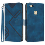 Custodia per cellulare in pelle con motivo a linea, For Huawei Mate 10 Pro, For Huawei P10 Lite